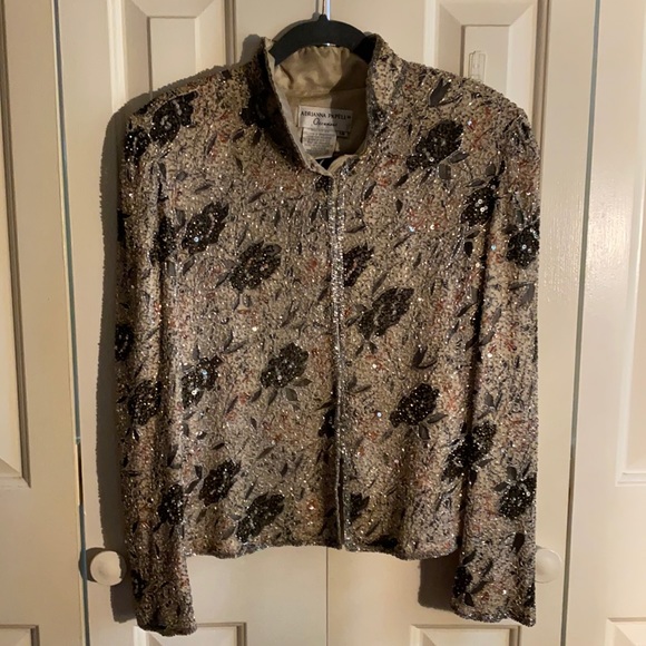 Adrianna Papell Jackets & Blazers - Adrianna Papell size 12 sequined jacket $50.00